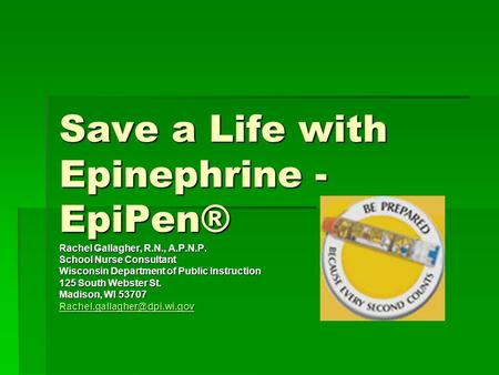 Save a Life with Epinephrine - EpiPen®