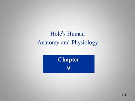 Hole’s Human Anatomy and Physiology