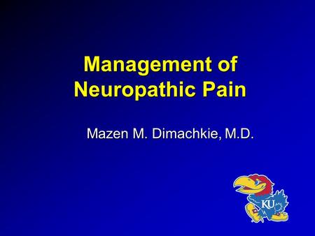 Management of Neuropathic Pain