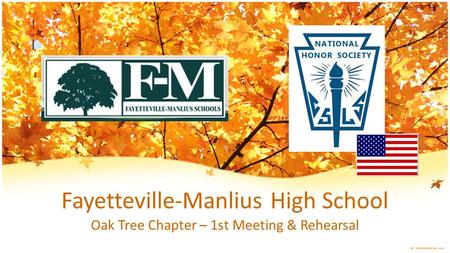 Fayetteville-Manlius High School Oak Tree Chapter – 1st Meeting & Rehearsal.