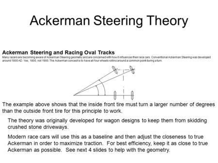 Ackerman Steering Theory