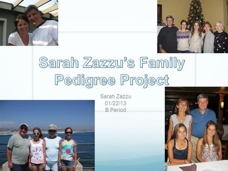 Sarah Zazzu 01/22/13 B Period. Intro My family lives all around the country. My mom’s brothers live in New Jersey and North Carolina, while almost all.