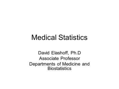 Departments of Medicine and Biostatistics