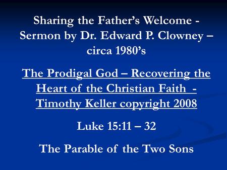 The Parable of the Two Sons