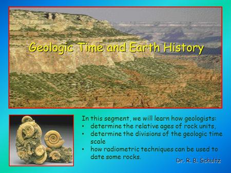 Geologic Time and Earth History