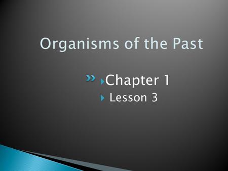 Organisms of the Past Chapter 1 Lesson 3.