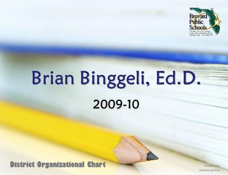 Brian Binggeli, Ed.D District Organizational Chart