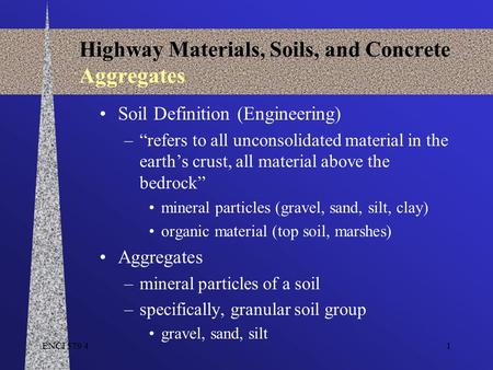 Highway Materials, Soils, and Concrete Aggregates