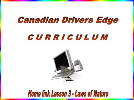 Home link Lesson 3 - Laws of Nature