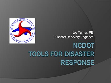 Joe Turner, PE Disaster Recovery Engineer. DIVISIONS AND DISTRICTS.