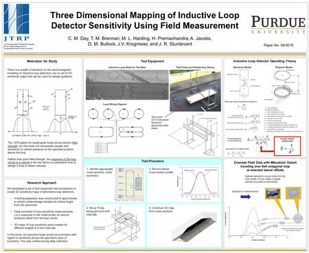 Three Dimensional Mapping of Inductive Loop Detector Sensitivity Using Field Measurement C. M. Day, T. M. Brennan, M. L. Harding, H. Premachandra, A. Jacobs,
