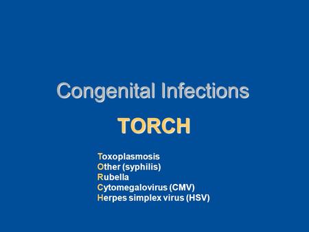 Congenital Infections