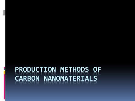Production Methods of Carbon Nanomaterials