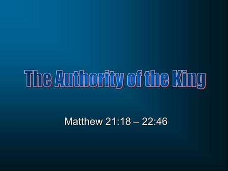 The Authority of the King