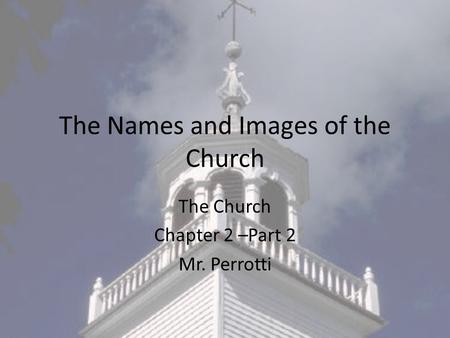 The Names and Images of the Church