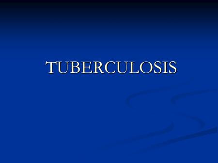 TUBERCULOSIS.  Definition: chronic infective granuloma affecting nearly all body systems but mainly the lungs.  Predisposing factors: A) Environmental.