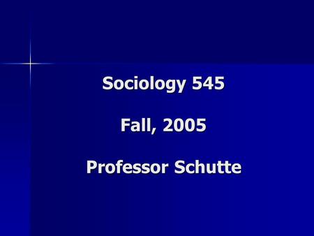 Sociology 545 Fall, 2005 Professor Schutte. Exchange Theory Definition: “The process of actors rationally calculating mutual outcomes such that the equilibrium.