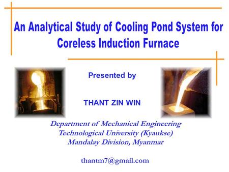 An Analytical Study of Cooling Pond System for