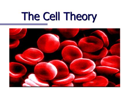 The Cell Theory.