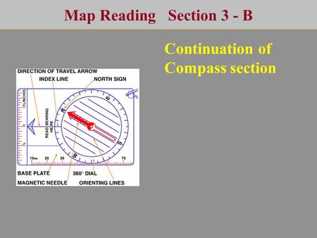 Map Reading Section 3 - B Continuation of Compass section.