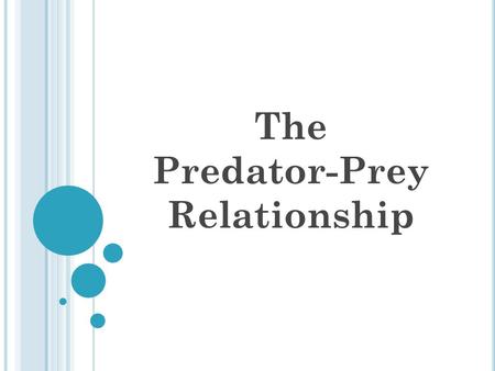 The Predator-Prey Relationship. Part 1: The Meaning & Predicting With your tablemates, discuss the information in part 1 Define the terms Complete the.