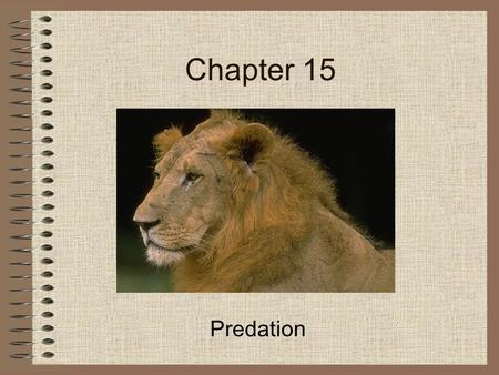 Chapter 15 Predation. I. Terminology Predation = one organism is food for another Carnivory = feeding on animal tissue Parasitoidism = killing of host.