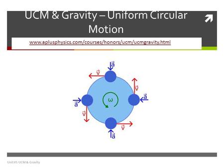 UCM & Gravity – Uniform Circular Motion