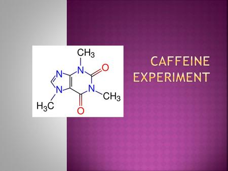  Caffeine is the most popular drug in the world,  We’ve all been known to try it at least once: in coffee, tea, cocoa, some soft drinks, some drugs…..and.