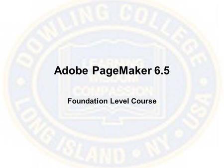 Foundation Level Course