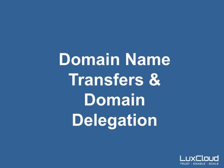 .| The Trusted Channel Centric Marketplace Domain Name Transfers & Domain Delegation.