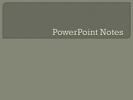  PowerPoint is a presentation graphics program that lets you create slide shows you can present by showing the slides on a computer or projection screen.