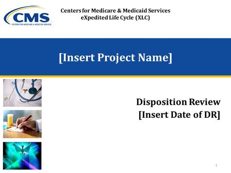 Centers for Medicare & Medicaid Services eXpedited Life Cycle (XLC) [Insert Project Name] Disposition Review [Insert Date of DR] Centers for Medicare &