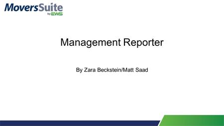Management Reporter By Zara Beckstein/Matt Saad. Basic Navigation Similar to GP 2013 R2 windows, there is a Navigation Pane in the lower left. This will.