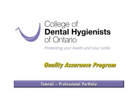Quality Assurance Program Tutorial – Professional Portfolio.