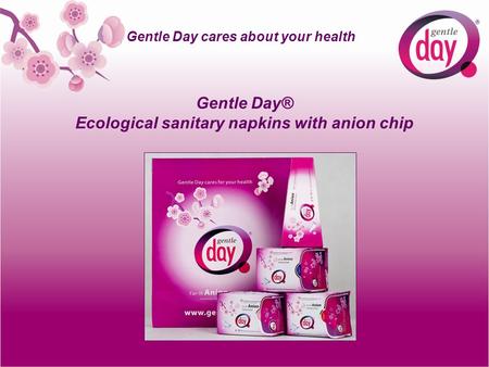 Gentle Day® Ecological sanitary napkins with anion chip