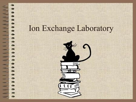 Ion Exchange Laboratory. Today’s Schedule Pre-lab discussion Ion Exchange and Spectrophotometer Ion exchange experiment.