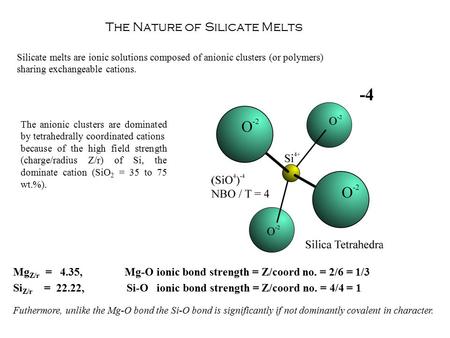 -4 The Nature of Silicate Melts