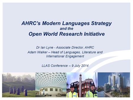 Dr Ian Lyne - Associate Director, AHRC