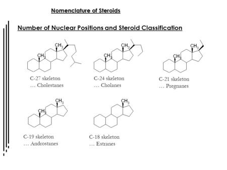 Number of Nuclear Positions and Steroid Classification