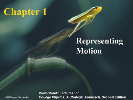 Chapter 1 Representing Motion.