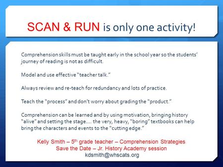 SCAN & RUN is only one activity!