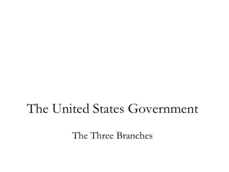 The United States Government