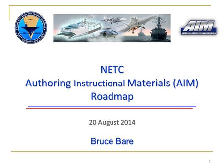 Authoring Instructional Materials (AIM) Roadmap