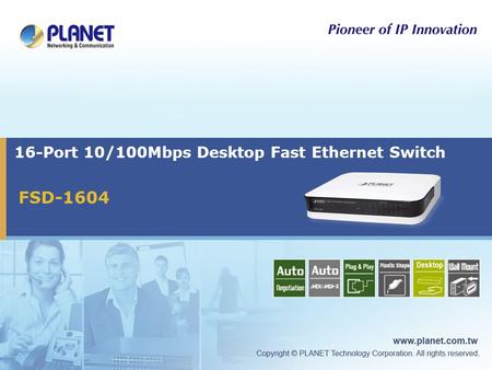 16-Port 10/100Mbps Desktop Fast Ethernet Switch FSD-1604.