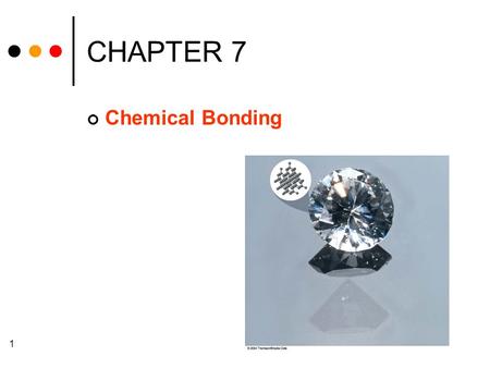 1 CHAPTER 7 Chemical Bonding. 2 Chapter Goals 1. Lewis Dot Formulas of Atoms Ionic Bonding 2. Formation of Ionic Compounds Covalent Bonding 3. Formation.