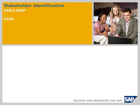 Stakeholder Identification OCM 4 ASAP Guide