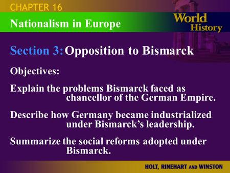 Section 3: Opposition to Bismarck