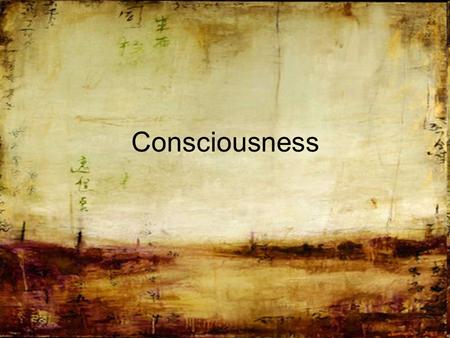 Consciousness.
