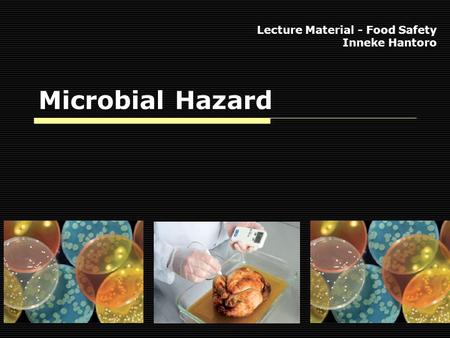 Microbial Hazard Lecture Material - Food Safety Inneke Hantoro.