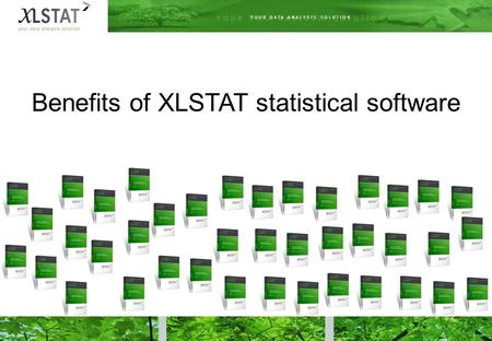 Benefits of XLSTAT statistical software. Easy to get started with  Microsoft Excel is the most used spreadsheet worldwide.  XLSTAT dialog boxes approach.